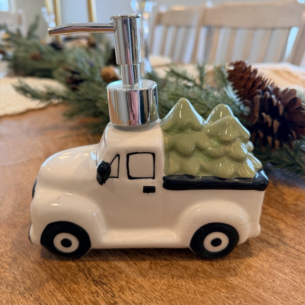 Robert Stanley Home Collection Christmas White Truck Soap Pump. Hobby lobby